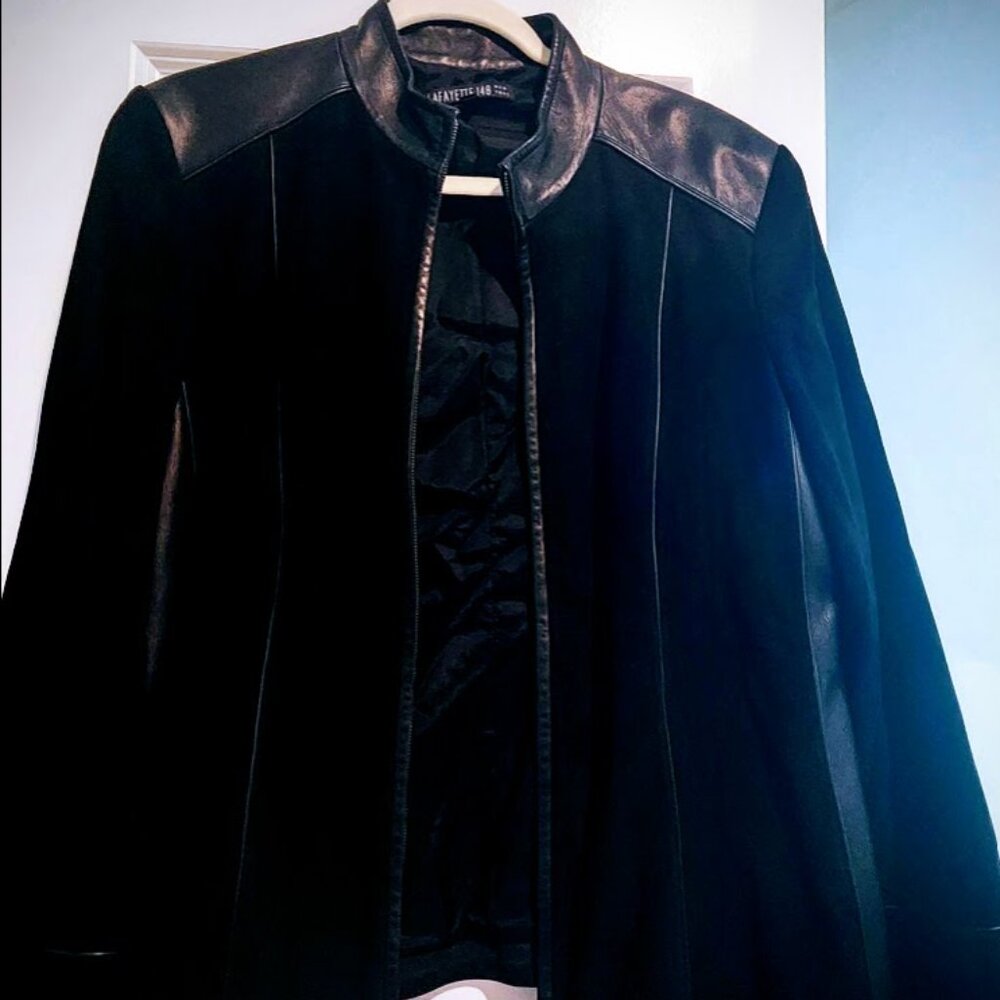 Velvet/Leather Blazer